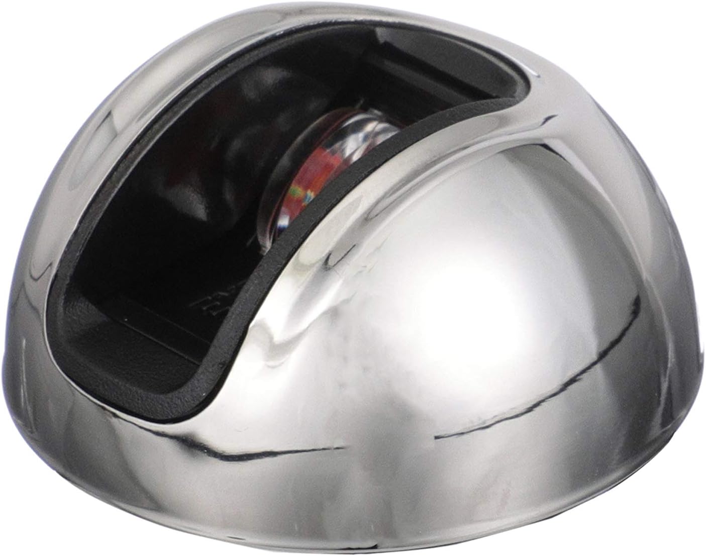 Attwood NV3012SSR-7 LightArmor 2-Mile Vertical Surface Mount Navigation Light, Red LED Lighting, Round Stainless Housing