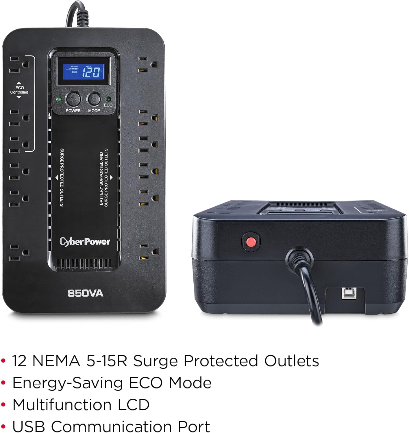 CYBERPOWER Ecologic UPS Battery Backup & Surge Protector