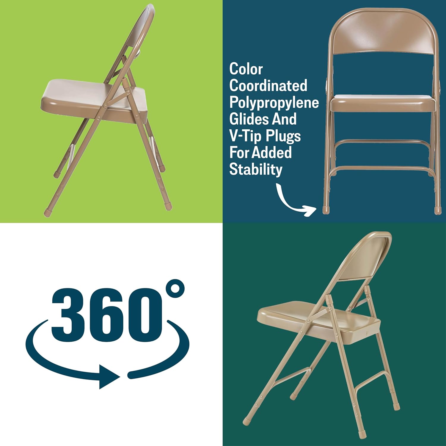 National Public Seating 50 Series Steel Portable Folding Chairs