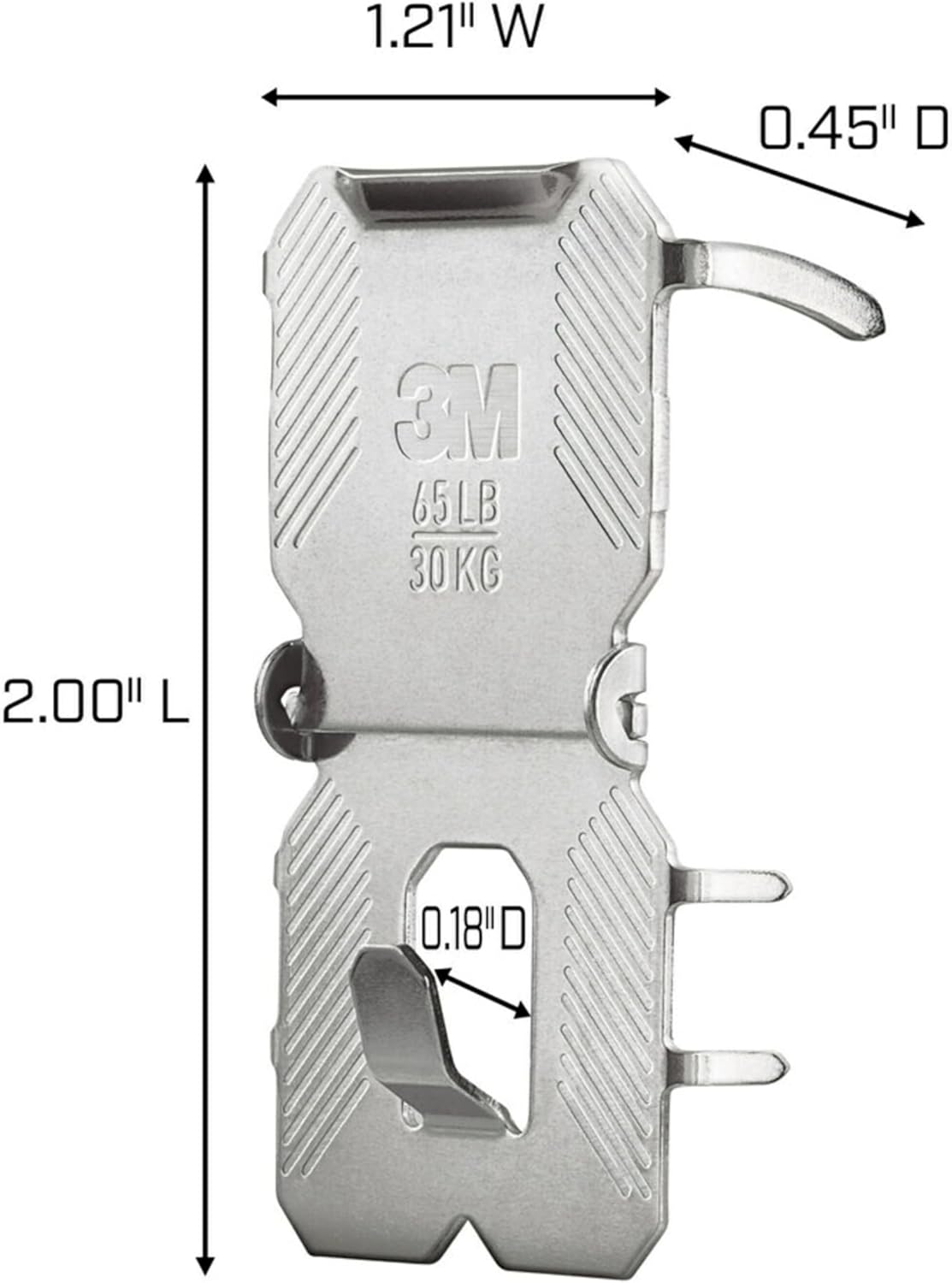 3M CLAW 65 lb. Drywall Picture Hanger with Spot Marker, Gray, 2 Hangers, 2 Spot Markers