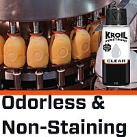 Kroil Clear Food Grade Penetrating Oil SprayTech 360° Nozzle & Straw (Aerosol Spray-13oz Can-Single) | Odorless Non-Staining