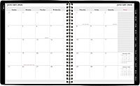 Office Depot Brand 13-Month Monthly Planner, 7" x 9", Black, January 2026 to January 2027, OD71110026