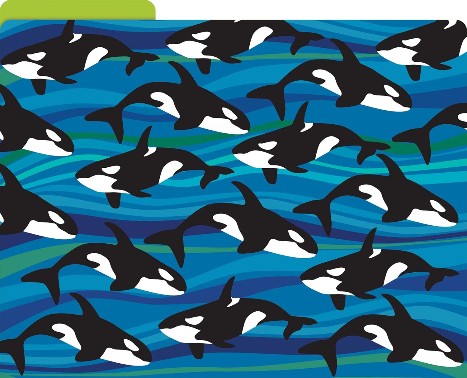 Barker Creek Designer File Folders Set of 12, Sea & Sky, Multi-Design, Reversible, Colorful Patterns Inside and Out