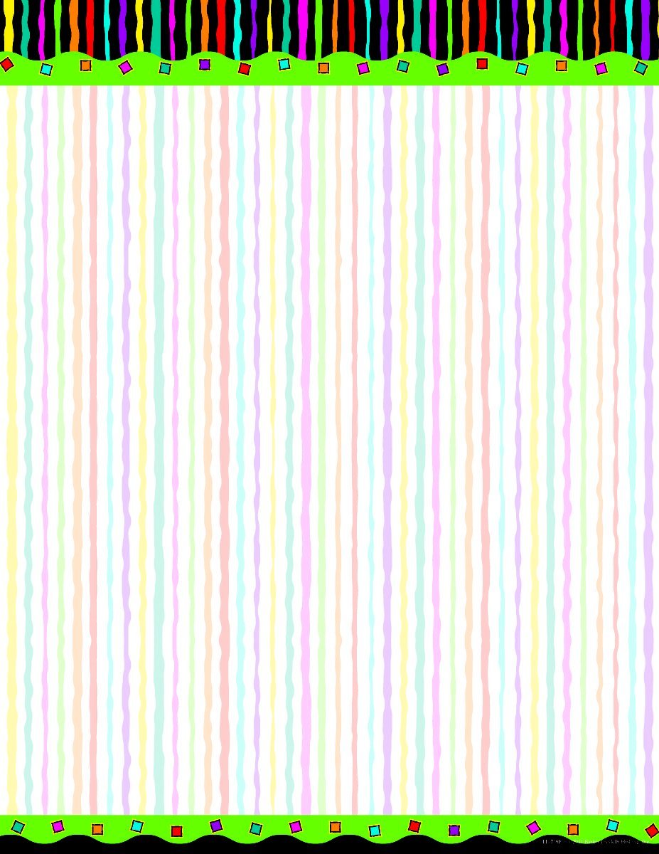 Barker Creek Designer Computer Paper, Neon Stripes, 8.5” x 11”, Decorative Printer Paper, Stationery, 50 Sheets per Pkg