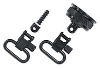 Uncle Mike's Quick Detach Swivels QD REM 870 12 Gauge Blued 1" External Ratchet Cap Set,18012 Black