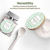 AVERY EcoFriendly Matte White Recycled Round Labels, 1.75" Diameter, Print-to-The-Edge, Permanent Adhesive