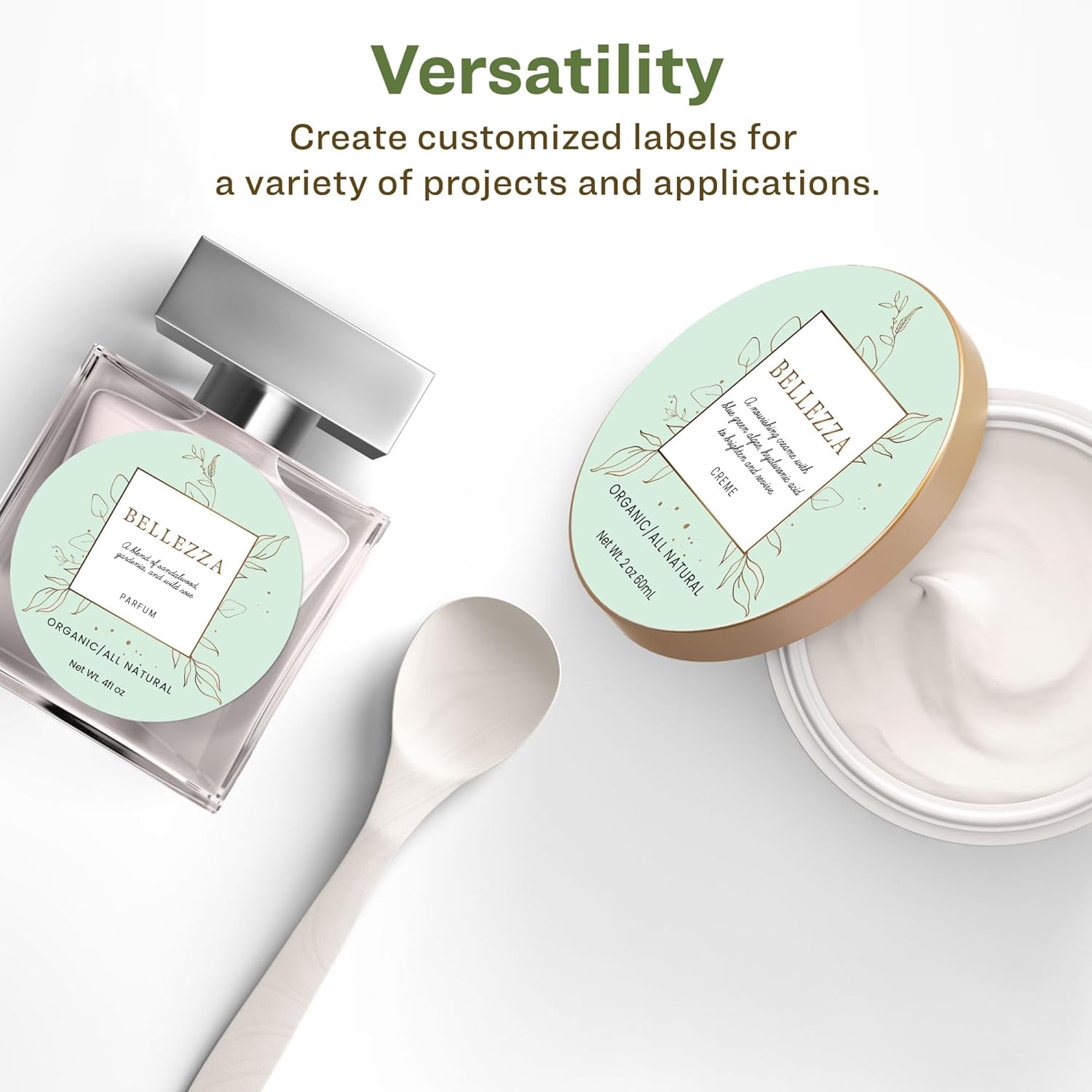 Avery EcoFriendly Matte White Recycled Round Labels, 2.25" Diameter, Print-to-The-Edge, Permanent Adhesive