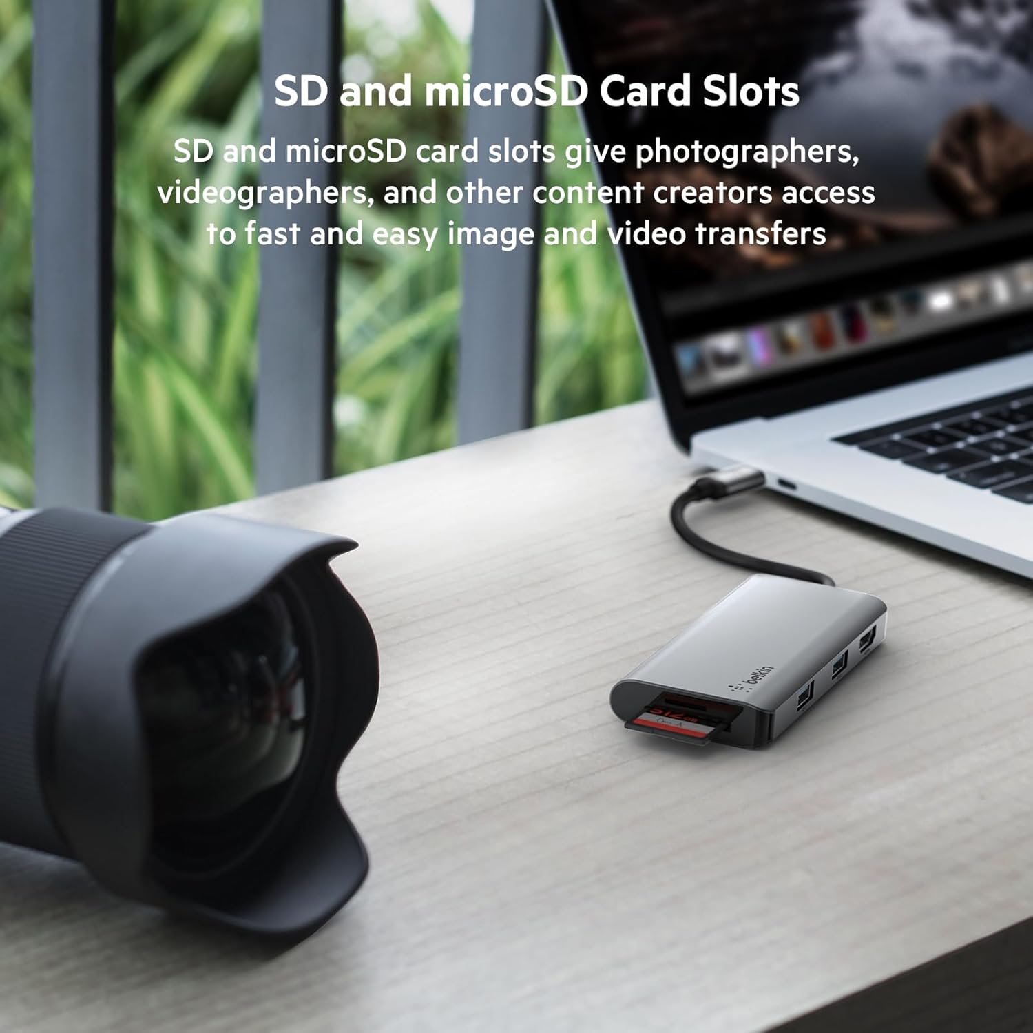 Belkin USB-C MultiPort Docking Station with 4K HDMI, SD & microSD Card Readers and USB-A Ports