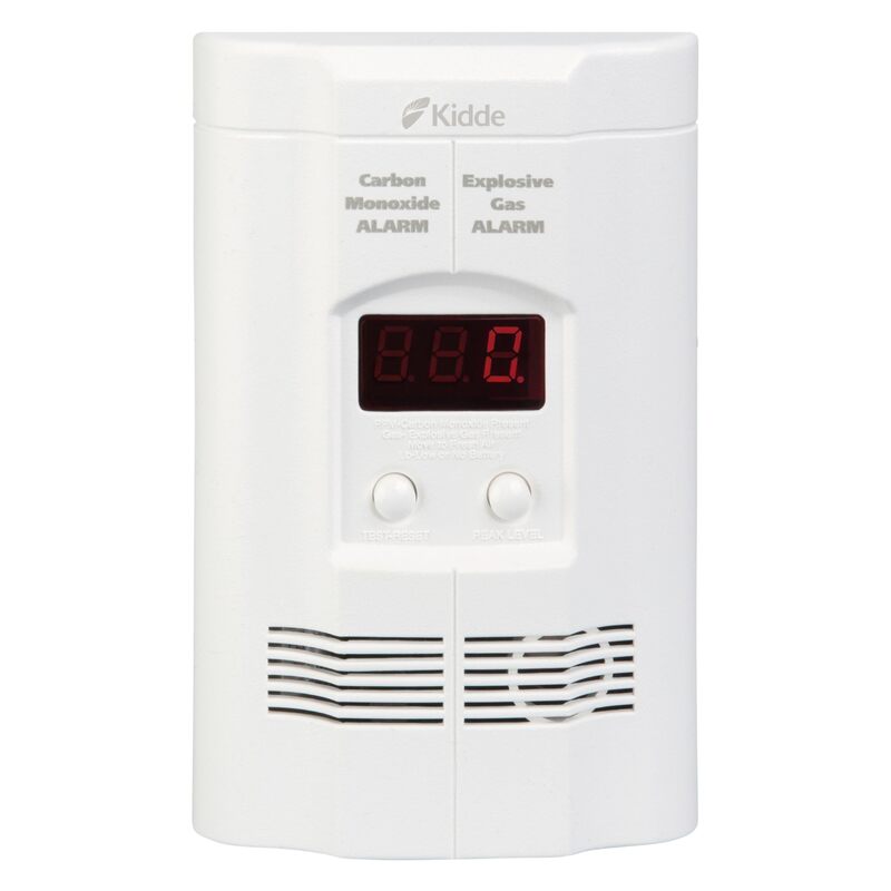Kidde Carbon Monoxide Detector, Propane, Natural, Methane, & Explosive Gas Alarm, Plug-In Wall with 9-Volt Battery Backup