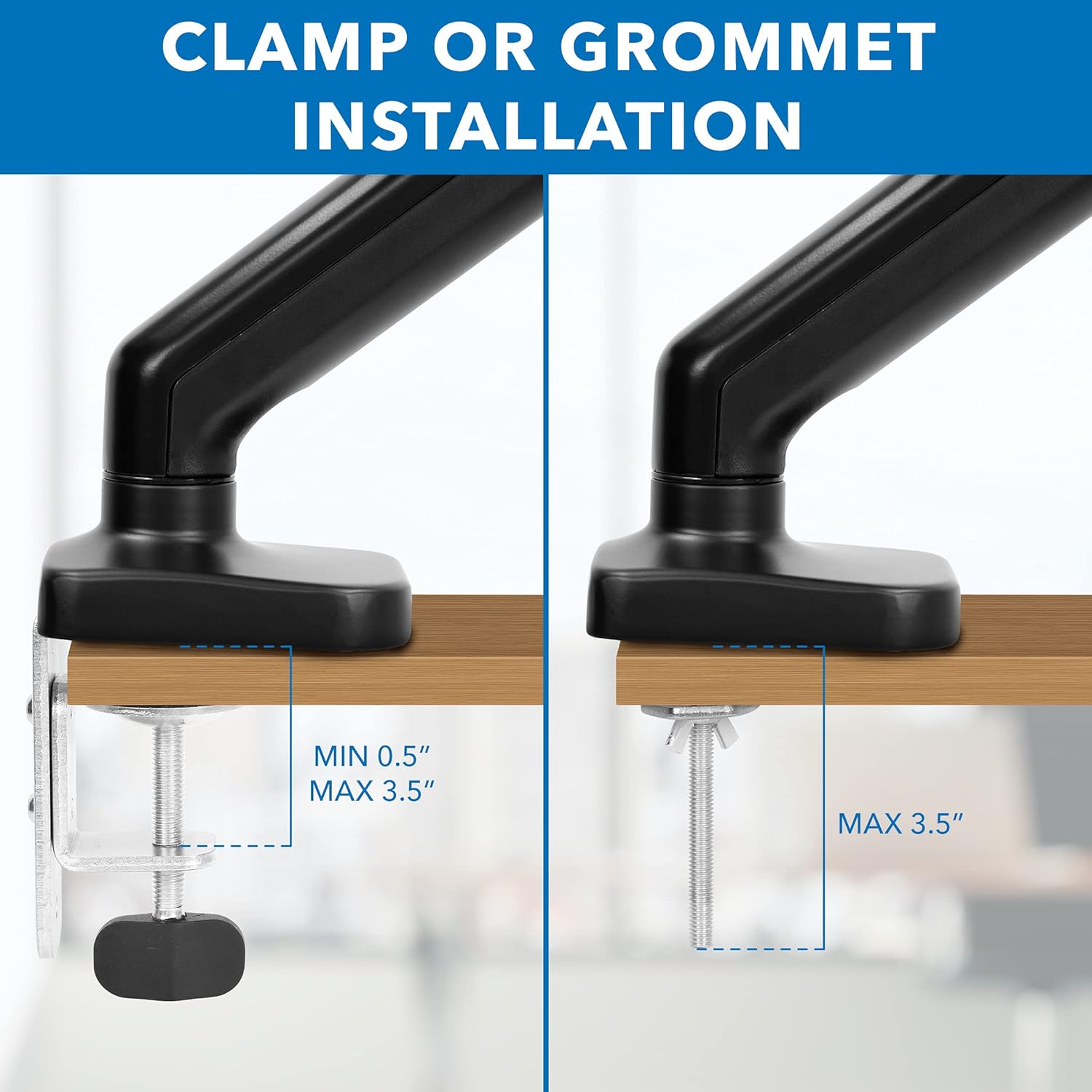 Mount-It! Height Adjustable Laptop and Monitor Desk Mount