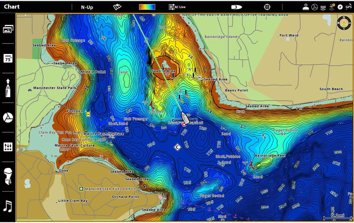 Humminbird CoastMaster U.S. Coastal V1 Map SD Card for Fish Finders Mapping