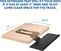 Mount-It! Under Desk Computer Keyboard and Mouse Tray, Slide Out Ergonomic Keyboard Drawer with Gel Wrist Pad, Tilt