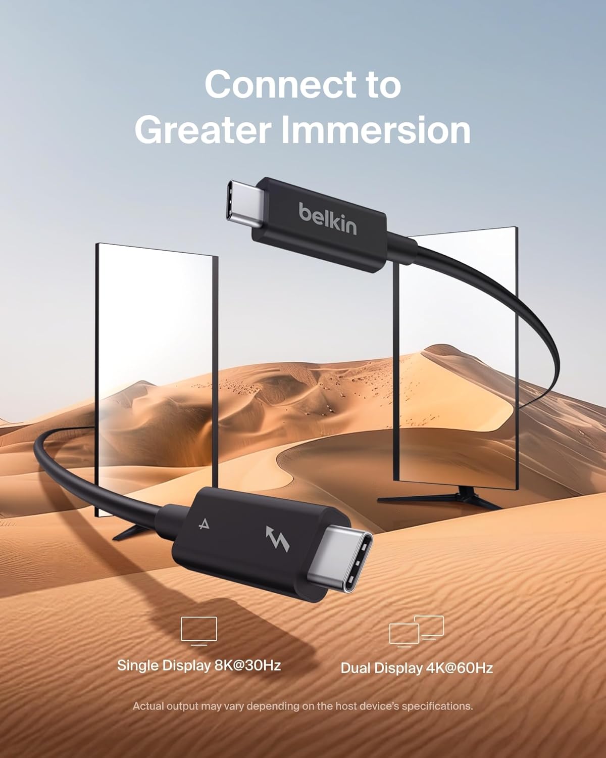 Belkin Thunderbolt 4 Cable USB-C to USB-C w/ 100W Power Delivery