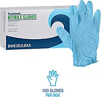 Boardwalk Disposable General-Purpose Powder-Free Nitrile Gloves, Large, Blue, 5mil, Box Of 100 Gloves