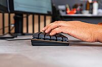 Cherry KC 200 MX Mechanical Office Keyboard with New MX2A switches. Modern Design with Metal Plate Frame. (Bronze withMX2A