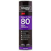 3M 80 Yellow Rubber and Vinyl Spray Adhesive, 24 Fluid + M69 Ounce Aerosol, Net weight 19 Ounce