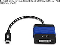 SIIG USB Type C to DVI Adapter - Thunderbolt 3 DisplayPort Alternate Mode Compatible for MacBook Pro, Google Chromebook Pixel, and More (CB-TC0711-S1)