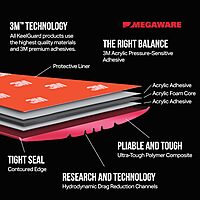 MEGAWARE KEELGUARD Self-Adhesive DIY Keel Guard 5-Inch Wide (9 Standard Lengths, 11 Colors)