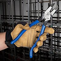 Klein Tools D2000-9ST Pliers, Made in USA, Side Cutters are Heavy-Duty 9-Inch Ironworker Pliers for Rebar, ACSR, Screws