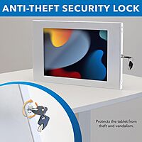 Mount-It! Anti-Theft Low-Profile Lockable Steel Tablet Wall Mount