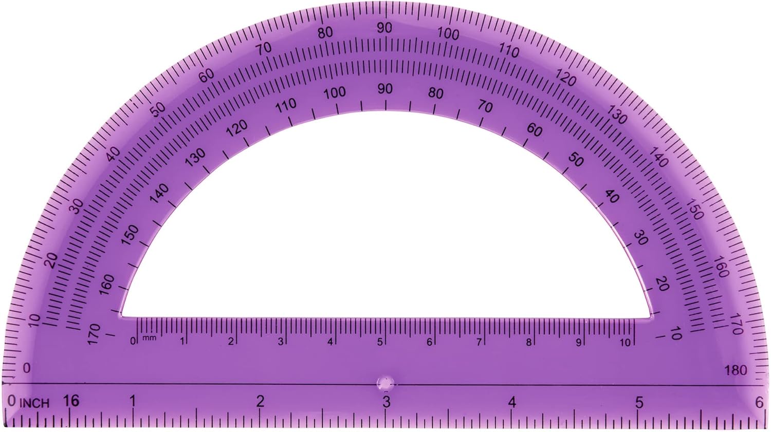Office Depot Semicircular 6in. Protractor, Clear, 973D OD8