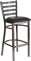 Flash Furniture HERCULES Series Clear Coated Ladder Back Metal Restaurant Barstool