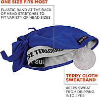 ERGODYNE Chill-Its 6615 High-Performance Bandana Doo Rag with Terry Cloth Sweatband