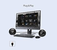 Adesso Xtream S4 USB-Powered Desktop Computer Speaker with Dynamic Sound - 5W x 2 - Works with Zoom, Microsoft Team, Skype