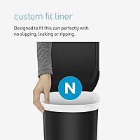 simplehuman Step Trash Can with LidShox, Steel Pedal & Liner Rim
