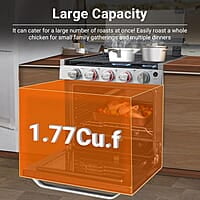 AMZCHEF Estufa de gas RV de 21 pulgadas de 12 V con 3 quemadores AMZCHEF Estufa de gas RV de 21 pulgadas de 12 V con 3 quemadores