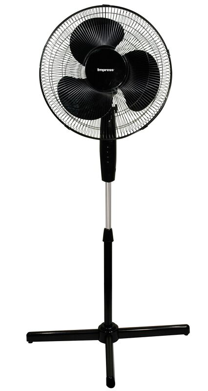 Impress Handi-Fan Oscillating Stand Fan, 52inH x 21inW x 16inD, White