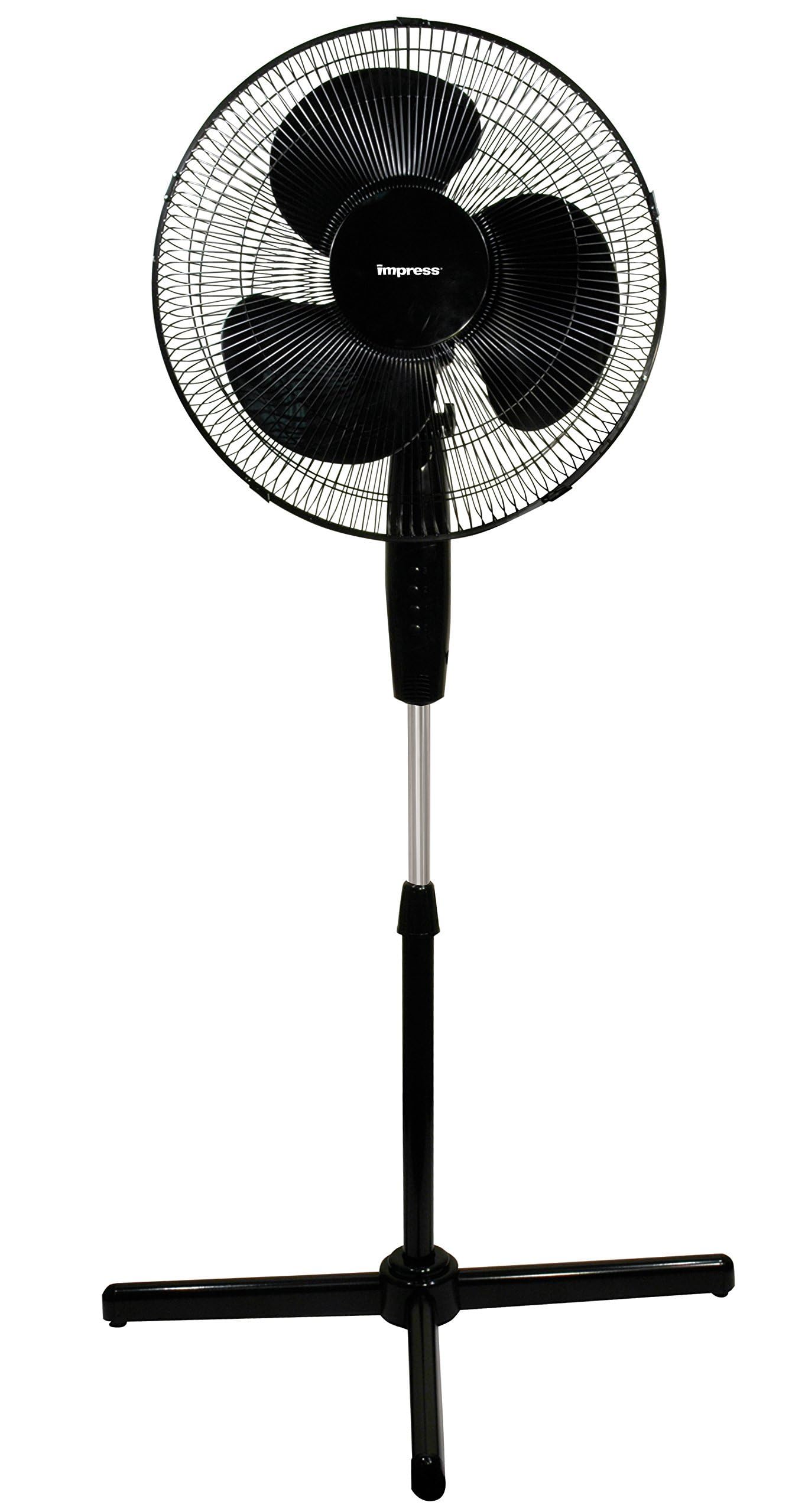 Impress Handi-Fan Oscillating Stand Fan, 52inH x 21inW x 16inD, White