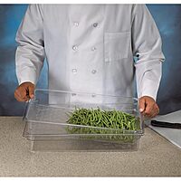 Cambro 14CW 13.7 qt Capacity, 20-7/8" Length x 12-3/4" Width x 4" Depth, Camwear Clear Polycarbonate Full Size Food Pan