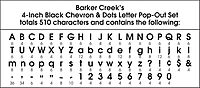 Barker Creek 4" Letter Pop-Outs 2-Pack, Black Chevron & Dots, Jazz Up Your Bulletin Boards with These Colorful Letters
