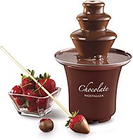 Nostalgia 3 Tier Electric Chocolate Fondue Fountain Machine for Parties - Melts Cheese, Queso, Candy
