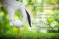 Caliber Gourmet Bullet Shaped Tactical Golf Tees System, Pack of 50 – Professional Golf Gifts for Men, Unique Christmas Gift, Cool Golf Stuff, Golf Military Accessories, Tactical Gear for Enthusiasts