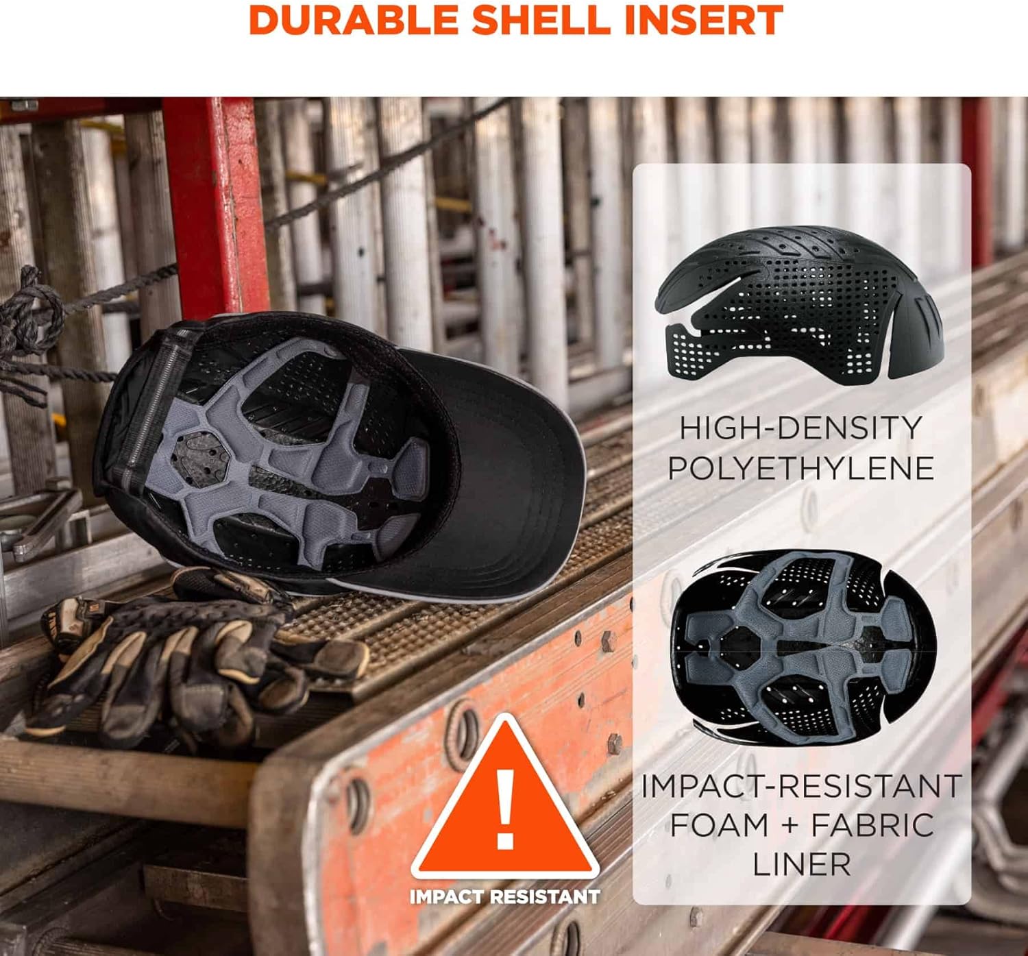 Ergodyne Skullerz 8955 Lightweight Bump Cap Hat, Baseball Style, Long Brim