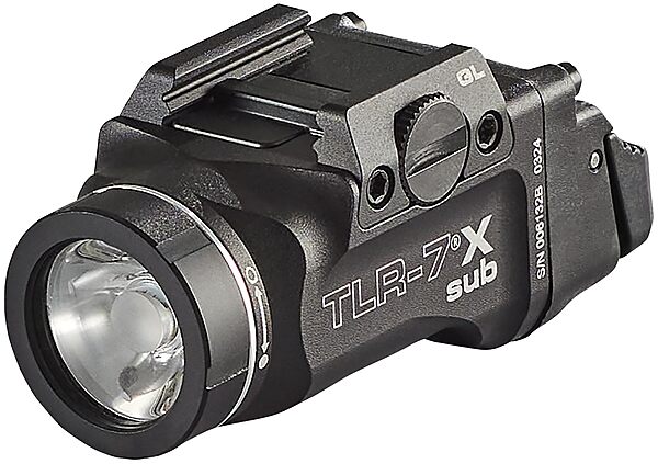 Streamlight 69405 TLR-7 X sub USB 500-Lumen 5000-Candela Weapon Light Designed Exclusively and Solely for Railed Glock 43X/48 MOS/43X/48 Rail Handguns with Mounting Kit, Key, and Multi-Tool, Black