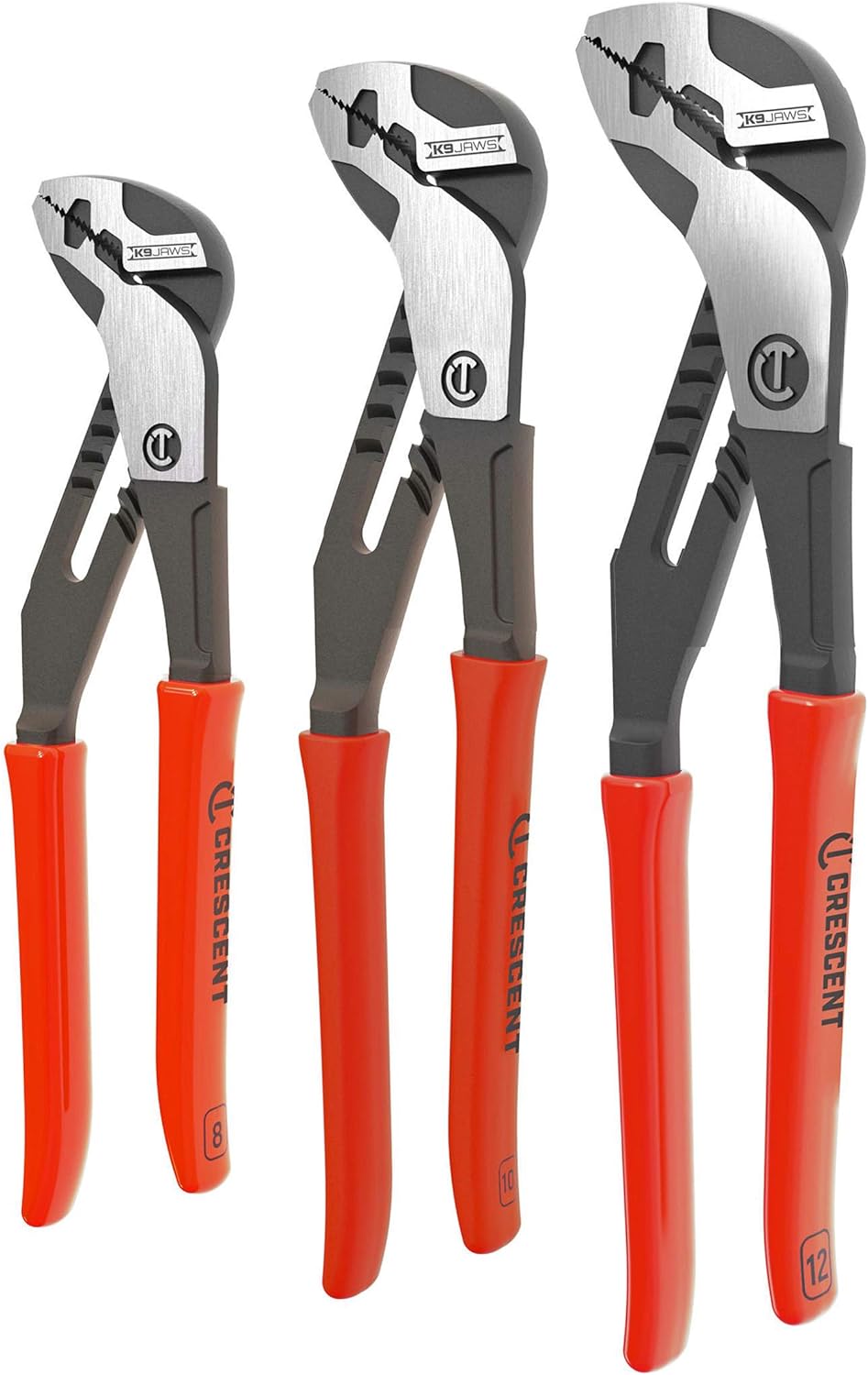 CRESCENT - Pliers Set, 8", 10", 12" T&G Strght Dipped (RTZ2SET3)