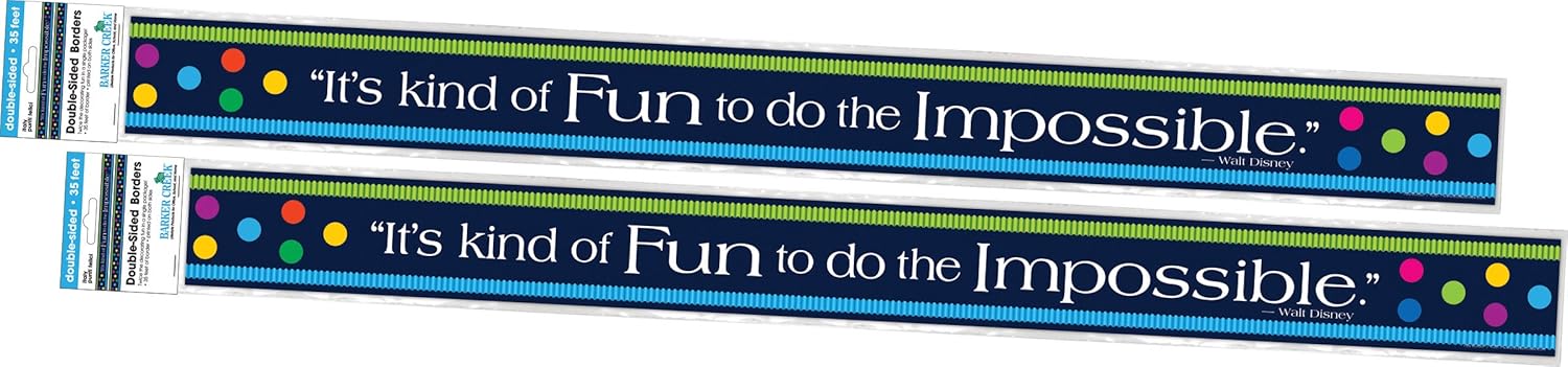 Barker Creek Double-Sided Border 2-Pack, Italy Punti Felici, Decorate Galore with 70' of Border