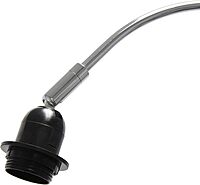 Simple Designs LF2005-WHT Arched Brushed Nickel Floor Lamp with White Fabric Shade White No Bulb