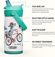 CAMELBAK Thrive Flip Straw Kids Stainless Steel Water Bottle
