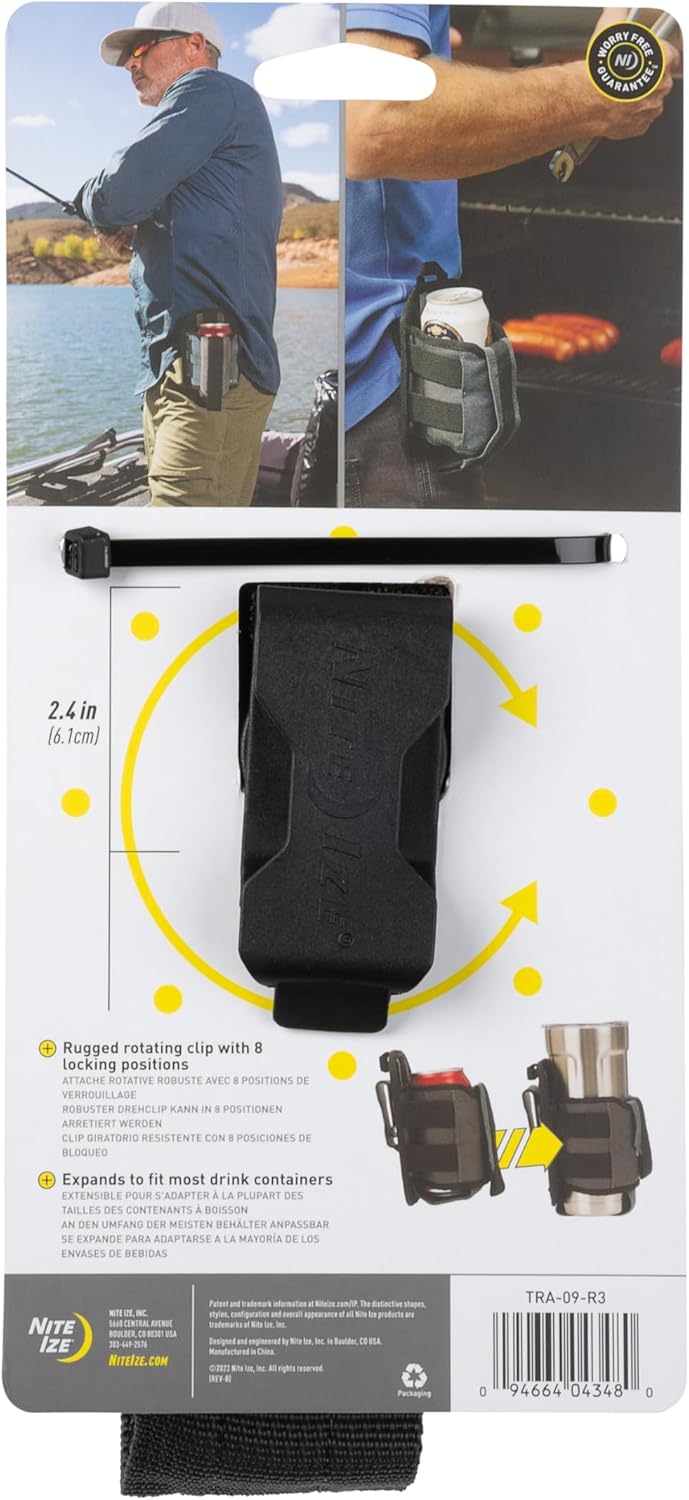 Nite Ize Traveler Drink Holster - Traveler & Water Bottle Holder for Hands-Free Use