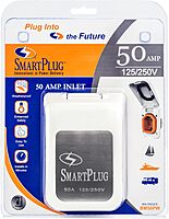 SmartPlug BM50PW 50 Amp 125/250V Shore Power Inlet & Cover Assembly - Non-Metallic RV,Boat,Marine Power Inlet Box