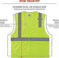 Ergodyne GloWear 8210HL Mesh Hi-Vis Safety Vest, Type R Class 2, Lime, X-Small