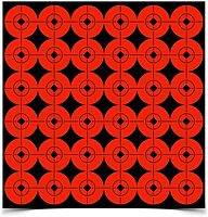 Birchwood Casey Target Spots Orange High-Contrast Self-Adhesive Bull's-Eye Paper Targets
