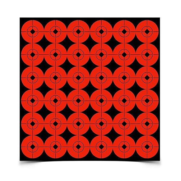 Birchwood Casey Target Spots Orange High-Contrast Self-Adhesive Bull's-Eye Paper Targets