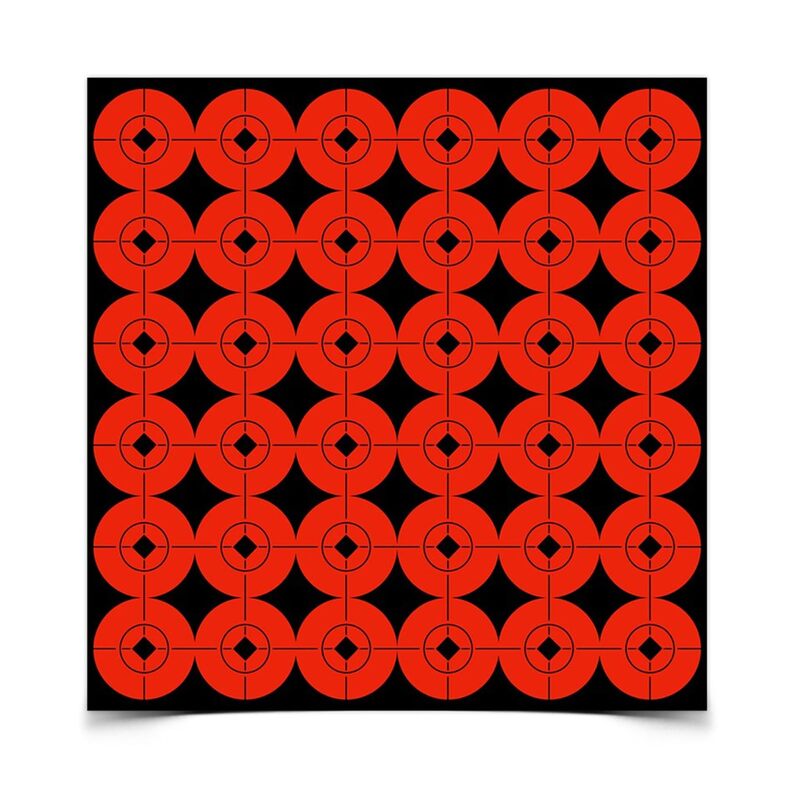 Birchwood Casey Target Spots Orange High-Contrast Self-Adhesive Bull's-Eye Paper Targets