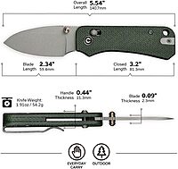 CIVIVI Baby Banter 2 Small Pocket EDC Folding Knife with 2.34" Nitro-V Blade