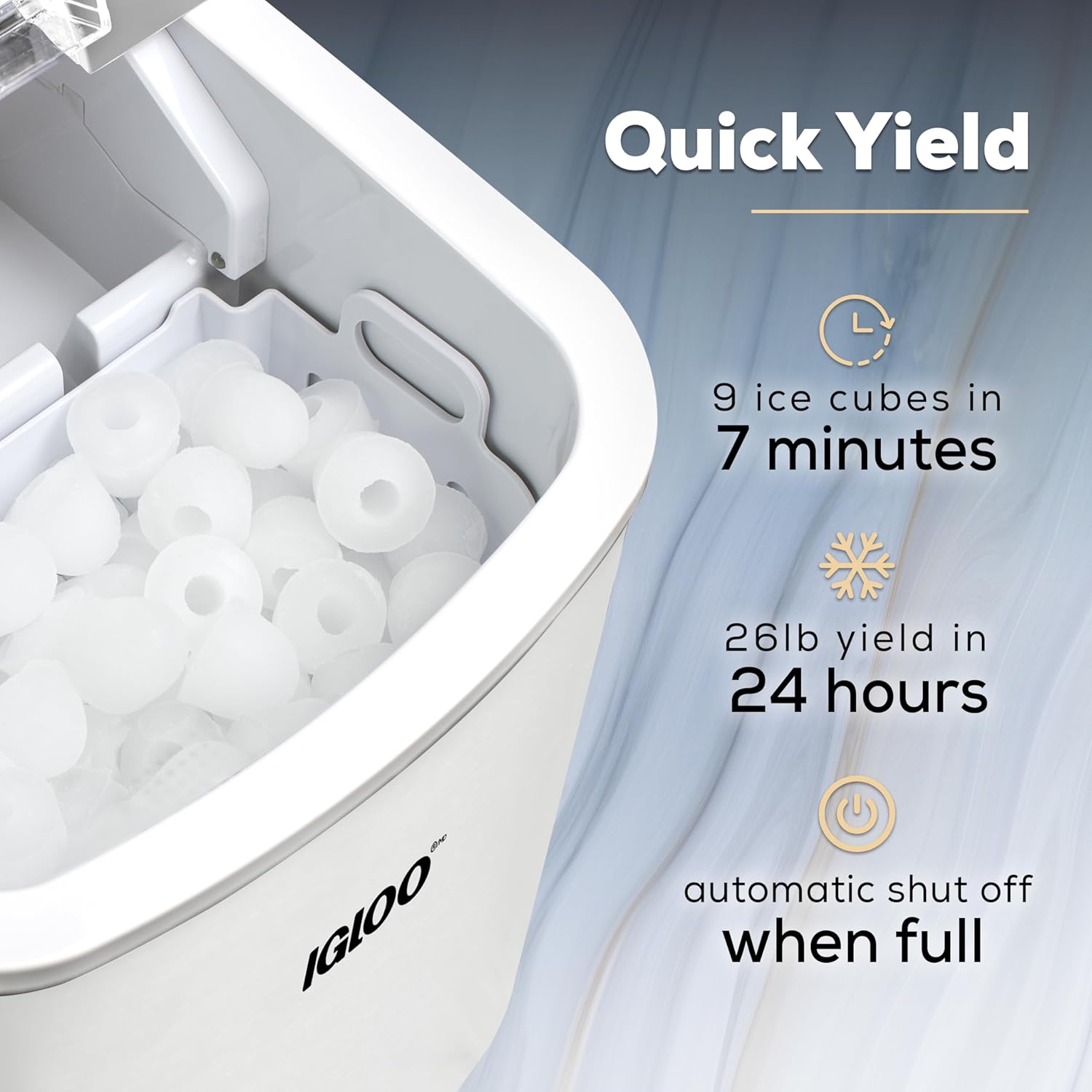 IGLOO 26 lb Automatic Self-Cleaning Countertop Ice Maker